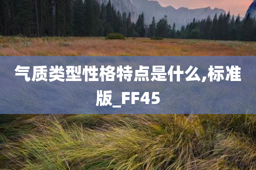 气质类型性格特点是什么,标准版_FF45