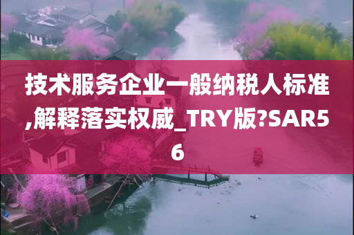 技术服务企业一般纳税人标准,解释落实权威_TRY版?SAR56