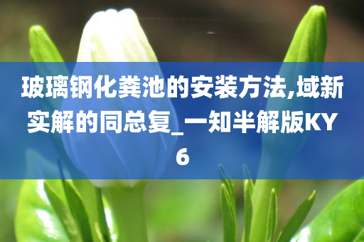 玻璃钢化粪池的安装方法,域新实解的同总复_一知半解版KY6