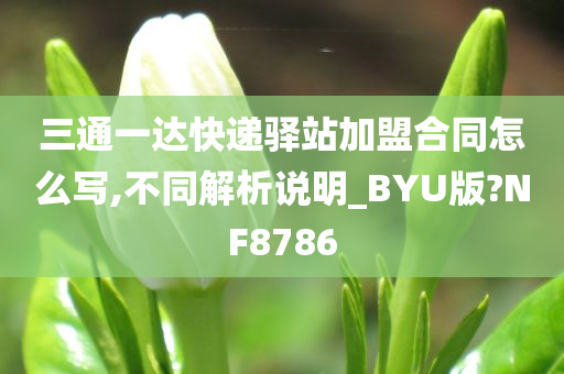 三通一达快递驿站加盟合同怎么写,不同解析说明_BYU版?NF8786