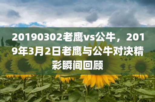 20190302老鹰vs公牛，2019年3月2日老鹰与公牛对决精彩瞬间回顾