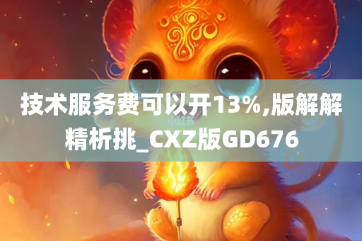 技术服务费可以开13%,版解解精析挑_CXZ版GD676