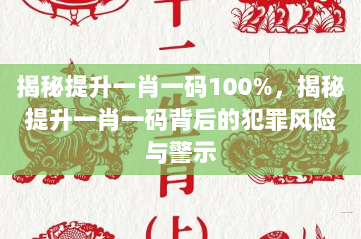 揭秘提升一肖一码100%，揭秘提升一肖一码背后的犯罪风险与警示