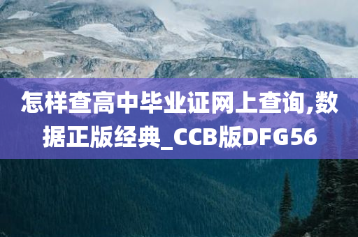 怎样查高中毕业证网上查询,数据正版经典_CCB版DFG56