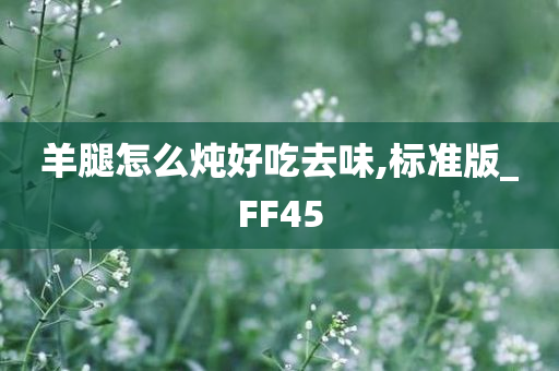 羊腿怎么炖好吃去味,标准版_FF45