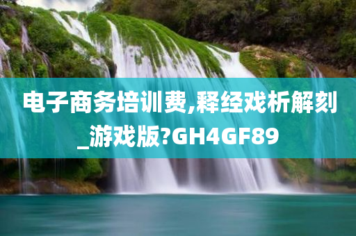 电子商务培训费,释经戏析解刻_游戏版?GH4GF89