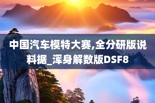 中国汽车模特大赛,全分研版说料据_浑身解数版DSF8