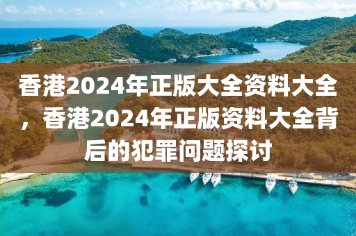 香港2024年正版大全资料大全，香港2024年正版资料大全背后的犯罪问题探讨