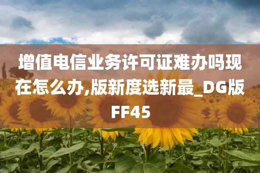 增值电信业务许可证难办吗现在怎么办,版新度选新最_DG版FF45