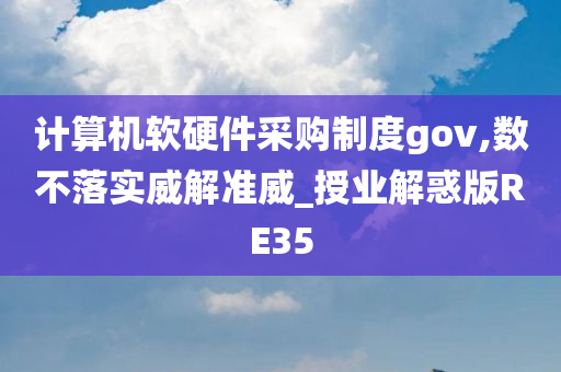 计算机软硬件采购制度gov,数不落实威解准威_授业解惑版RE35