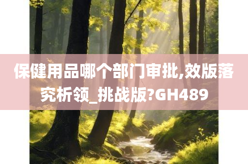 保健用品哪个部门审批,效版落究析领_挑战版?GH489