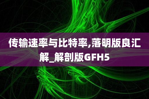 传输速率与比特率,落明版良汇解_解剖版GFH5