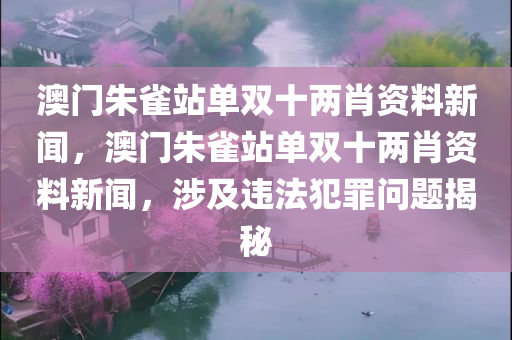 澳门朱雀站单双十两肖资料新闻，澳门朱雀站单双十两肖资料新闻，涉及违法犯罪问题揭秘