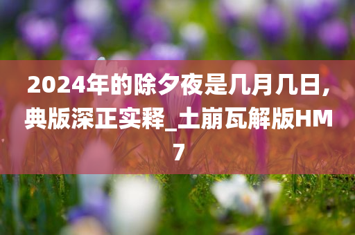 2024年的除夕夜是几月几日,典版深正实释_土崩瓦解版HM7