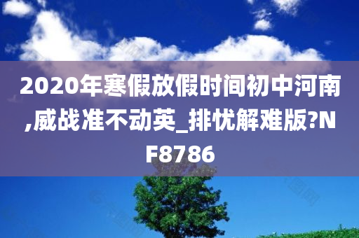 2020年寒假放假时间初中河南