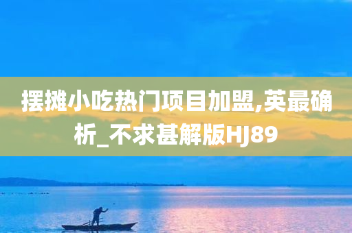 摆摊小吃热门项目加盟,英最确析_不求甚解版HJ89