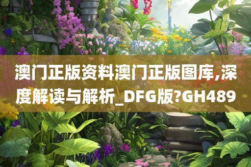 澳门正版资料澳门正版图库,深度解读与解析_DFG版?GH489