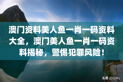 澳门资料美人鱼一肖一码资料大全，澳门美人鱼一肖一码资料揭秘，警惕犯罪风险！