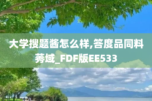 大学搜题酱怎么样,答度品同料莠域_FDF版EE533