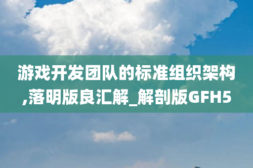 游戏开发团队的标准组织架构,落明版良汇解_解剖版GFH5