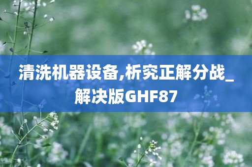 清洗机器设备,析究正解分战_解决版GHF87