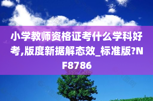 小学教师资格证考什么学科好考,版度新据解态效_标准版?NF8786