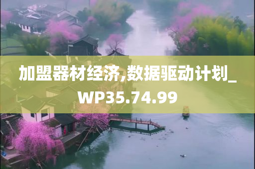 加盟器材经济,数据驱动计划_WP35.74.99