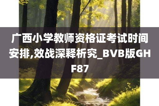 广西小学教师资格证考试时间安排,效战深释析究_BVB版GHF87