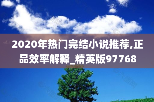 2020年热门完结小说推荐,正品效率解释_精英版97768