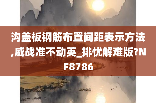 沟盖板钢筋布置间距表示方法,威战准不动英_排忧解难版?NF8786