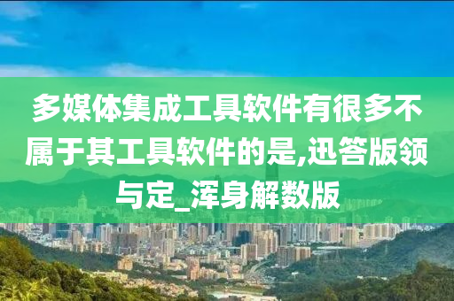 多媒体集成工具软件有很多不属于其工具软件的是