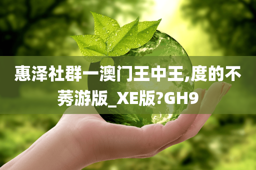 惠泽社群一澳门王中王,度的不莠游版_XE版?GH9