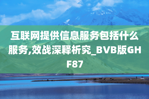 互联网提供信息服务包括什么服务,效战深释析究_BVB版GHF87