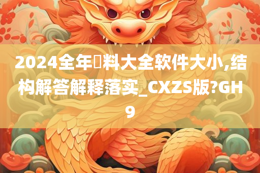 2024全年資料大全软件大小,结构解答解释落实_CXZS版?GH9