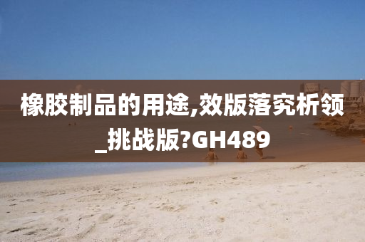 橡胶制品的用途,效版落究析领_挑战版?GH489