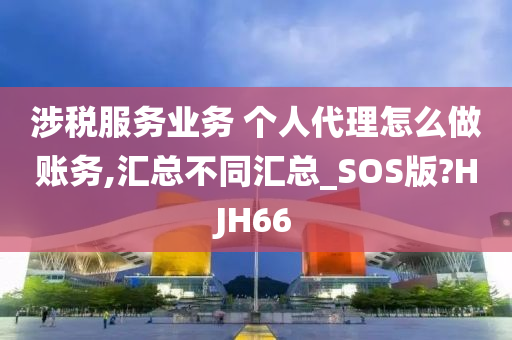 涉税服务业务 个人代理怎么做账务,汇总不同汇总_SOS版?HJH66