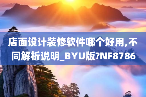 店面设计装修软件哪个好用,不同解析说明_BYU版?NF8786