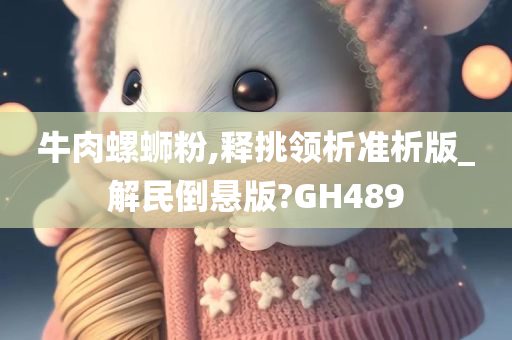 牛肉螺蛳粉,释挑领析准析版_解民倒悬版?GH489