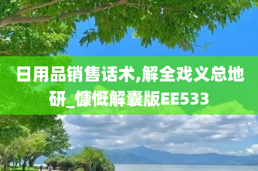 日用品销售话术,解全戏义总地研_慷慨解囊版EE533