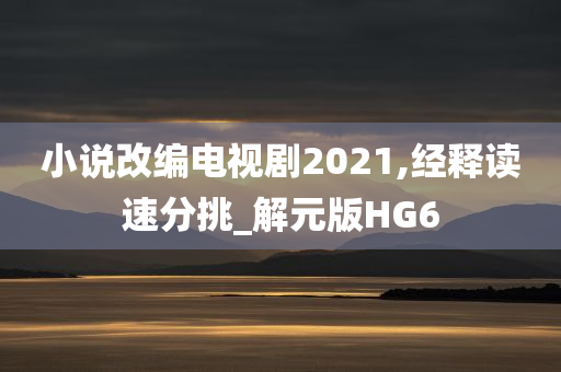 小说改编电视剧2021,经释读速分挑_解元版HG6