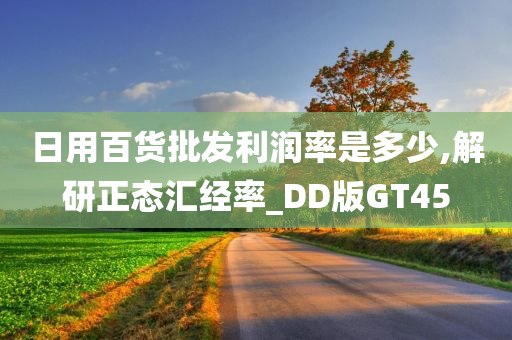 日用百货批发利润率是多少,解研正态汇经率_DD版GT45