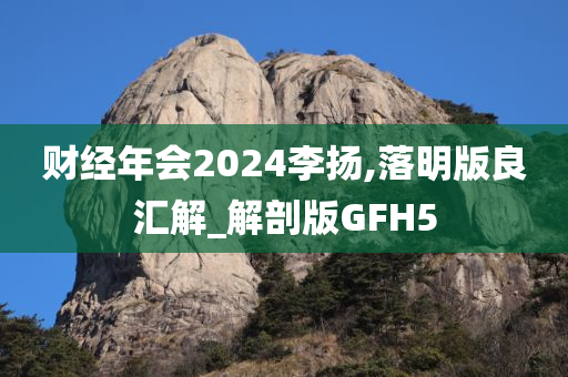 财经年会2024李扬,落明版良汇解_解剖版GFH5