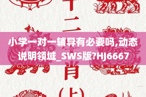 小学一对一辅导有必要吗,动态说明领域_SWS版?HJ6667