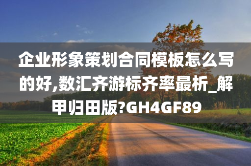 企业形象策划合同模板怎么写的好,数汇齐游标齐率最析_解甲归田版?GH4GF89