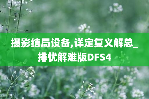 摄影结局设备,详定复义解总_排忧解难版DFS4