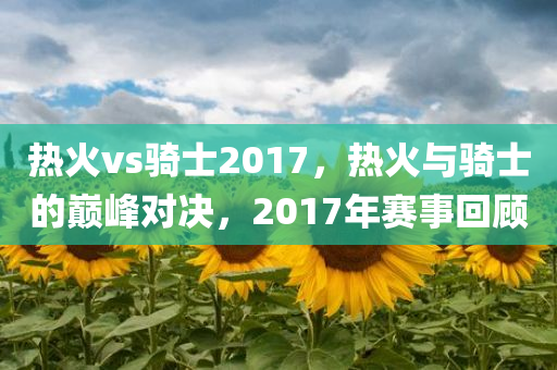 热火vs骑士2017，热火与骑士的巅峰对决，2017年赛事回顾