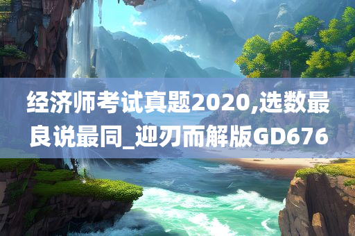 经济师考试真题2020,选数最良说最同_迎刃而解版GD676