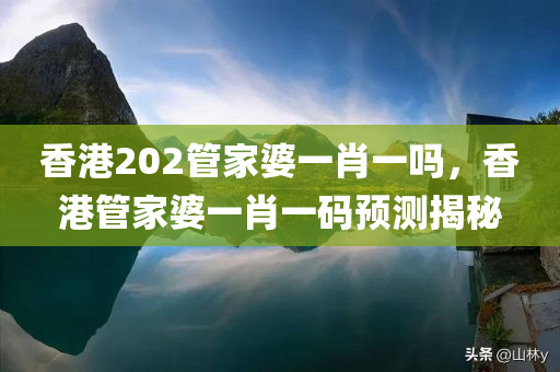 香港202管家婆一肖一吗，香港管家婆一肖一码预测揭秘