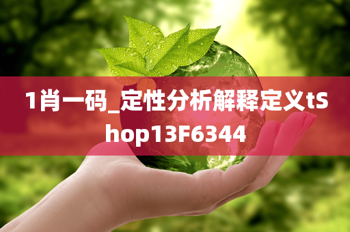 1肖一码_定性分析解释定义tShop13F6344