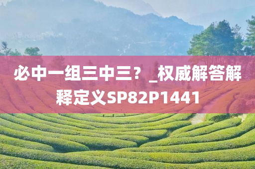 必中一组三中三？_权威解答解释定义SP82P1441